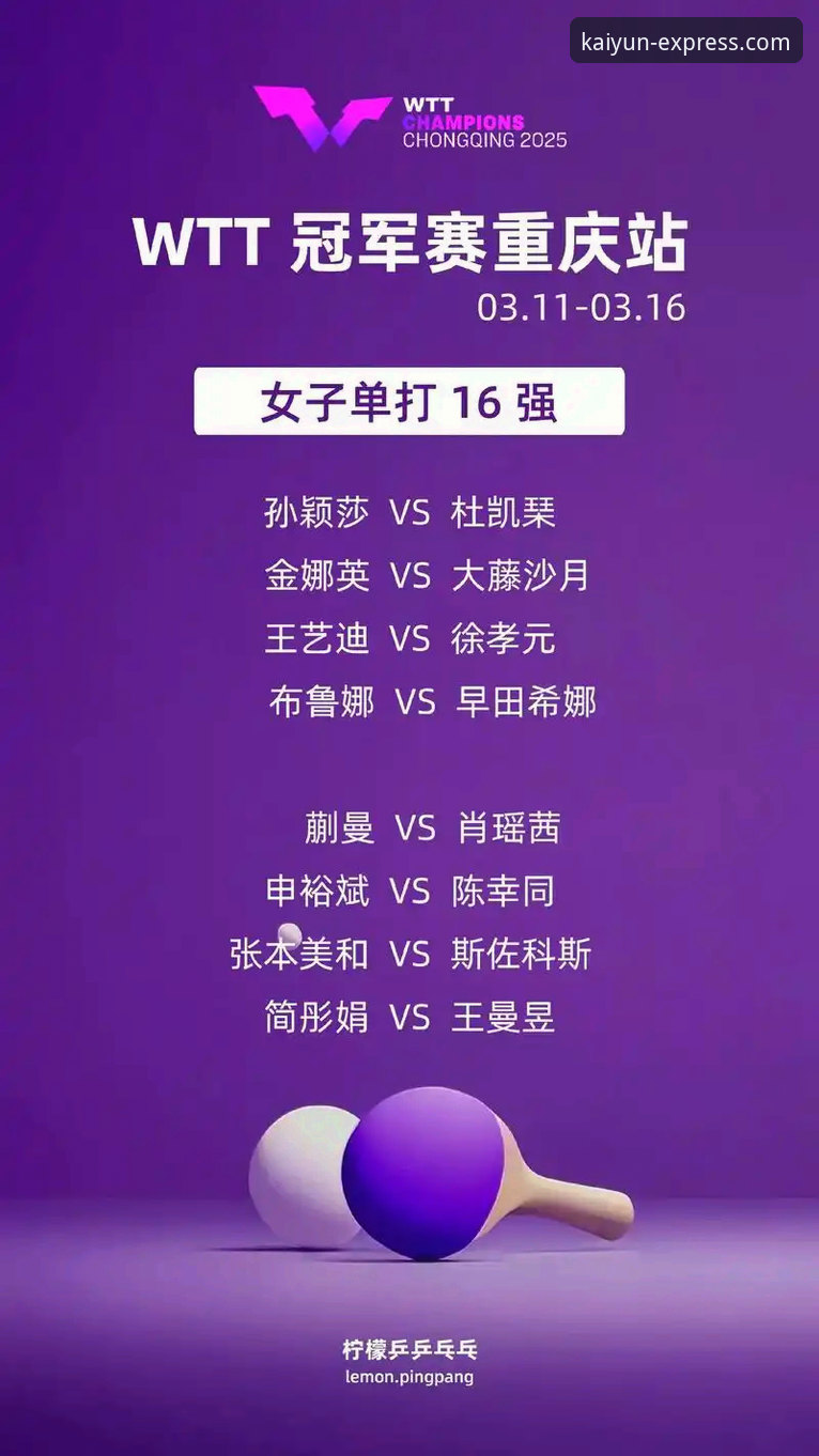 深度解析WTT重庆赛：从一场青春对决看竞技体育的“下单”逻辑